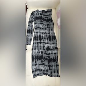 ASOS one shoulder long sleeve midi dress, size 6